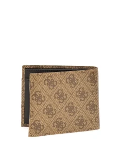 PORTAFOGLIO UOMO - GUESS BEIGE-MARRONE - SMVELE LEA20
