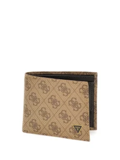 PORTAFOGLIO UOMO - GUESS BEIGE-MARRONE - SMVELE LEA20
