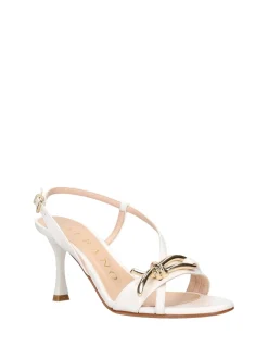 SANDALO DONNA - ALBANO BIANCO-PLATINO - 5552