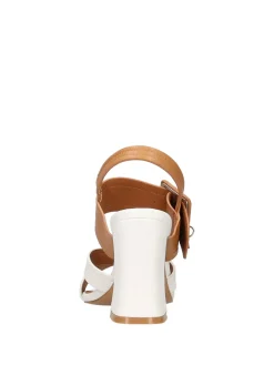 SANDALO DONNA - NAZARENO GABRIELLI BIANCO-CAMEL - 8102
