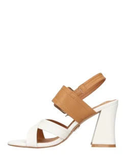 SANDALO DONNA - NAZARENO GABRIELLI BIANCO-CAMEL - 8102