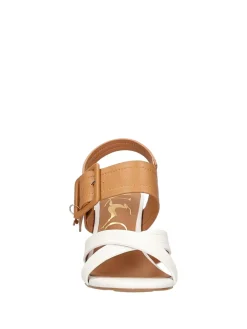 SANDALO DONNA - NAZARENO GABRIELLI BIANCO-CAMEL - 8102