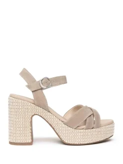 SANDALO DONNA - NERO GIARDINI BEIGE - E616070D