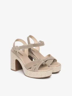 SANDALO DONNA - NERO GIARDINI BEIGE - E616070D