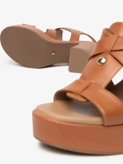 SANDALO DONNA - NERO GIARDINI COGNAC - E616092D