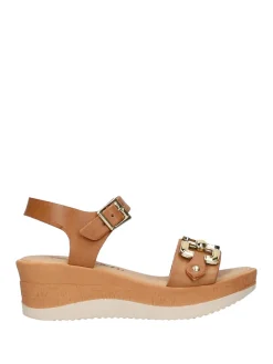 SANDALO DONNA - RIPOSELLA CUOIO - MARIELLA E WC02BX