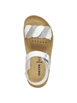 SANDALO RAGAZZA - GEOX BIANCO-ARGENTO - J55EAE 0BCEW