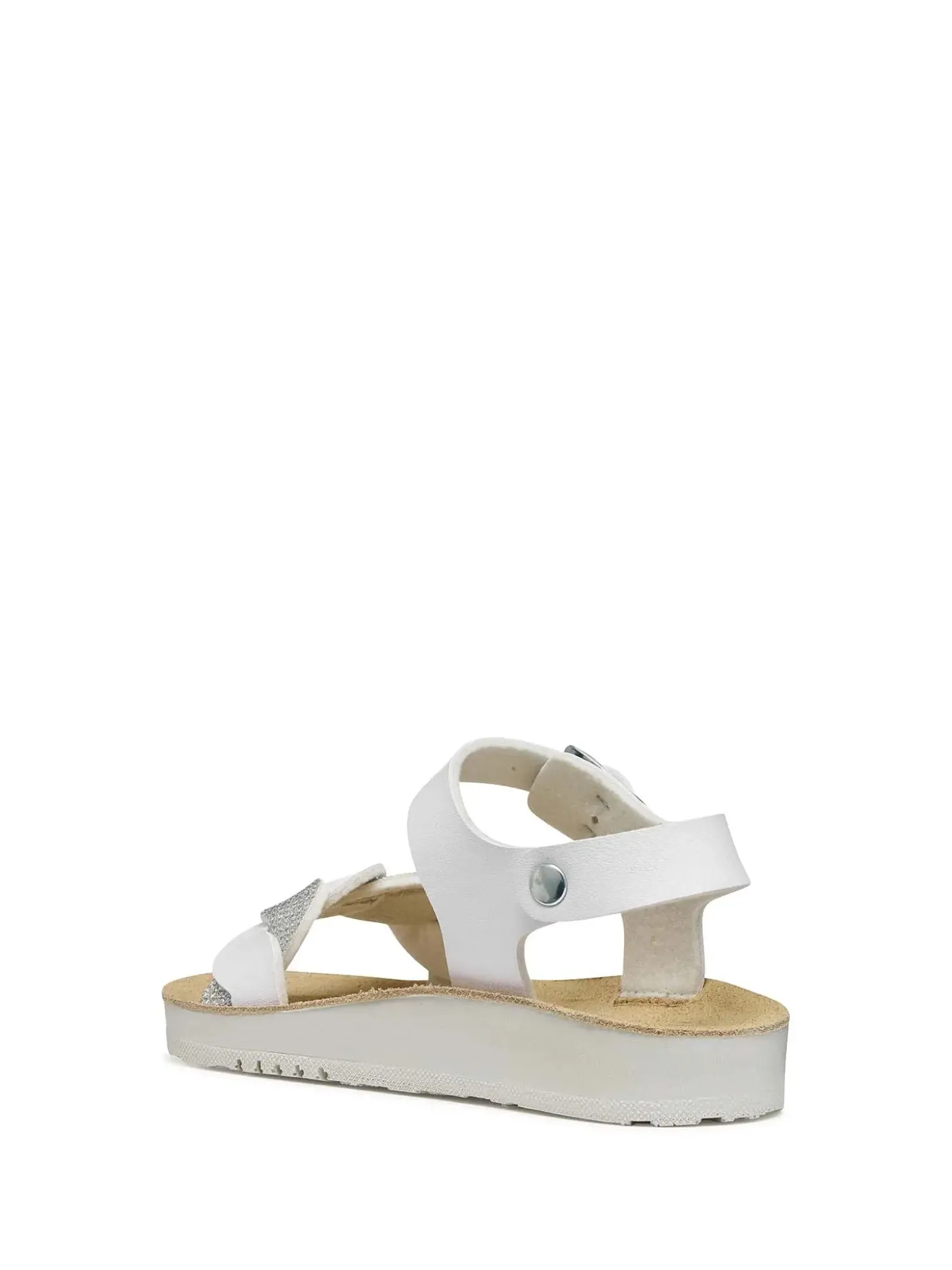 SANDALO RAGAZZA - GEOX BIANCO-ARGENTO - J55EAE 0BCEW