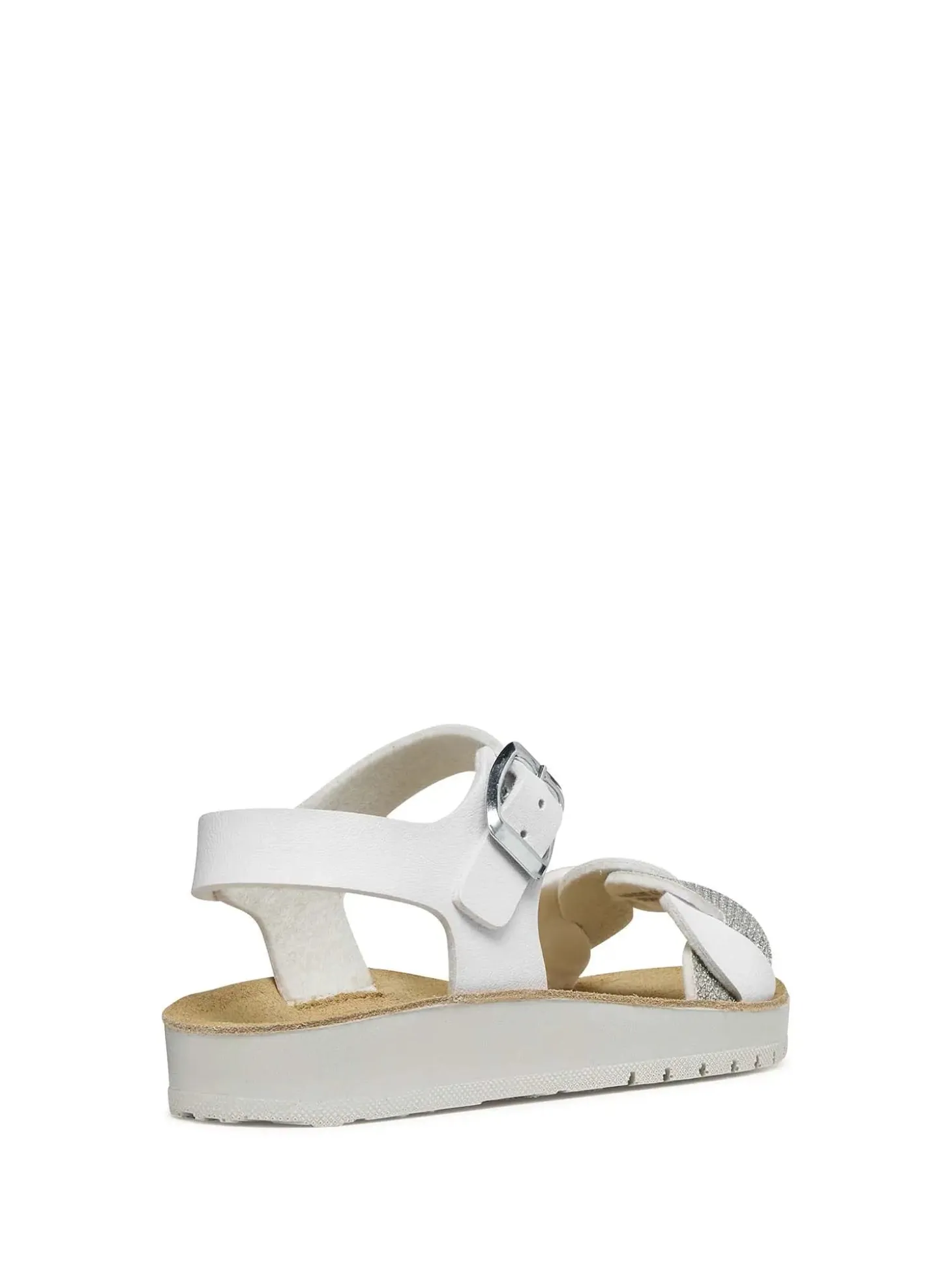 SANDALO RAGAZZA - GEOX BIANCO-ARGENTO - J55EAE 0BCEW