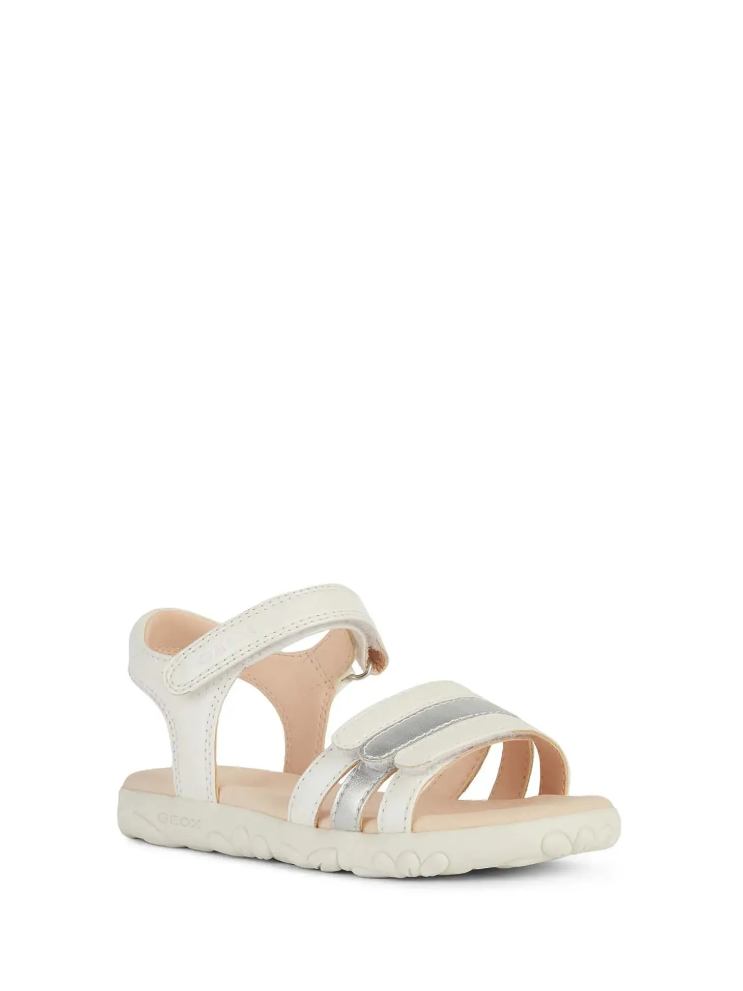SANDALO RAGAZZA - GEOX BIANCO-ARGENTO - J458ZD 000NF