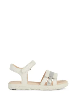 SANDALO RAGAZZA - GEOX BIANCO-ARGENTO - J458ZD 000NF
