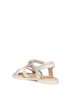 SANDALO RAGAZZA - GEOX BIANCO-LILLA - J5235D 000BC