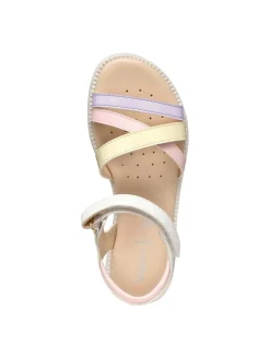 SANDALO RAGAZZA - GEOX BIANCO-LILLA - J5235D 000BC