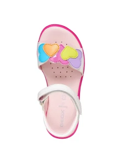 SANDALO RAGAZZA - GEOX BIANCO-MULTI - J65P1D 000BC