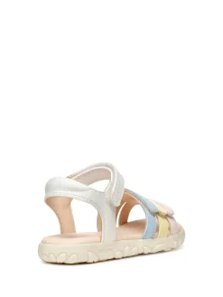 SANDALO RAGAZZA - GEOX BIANCO-MULTI - J458ZD 000BC