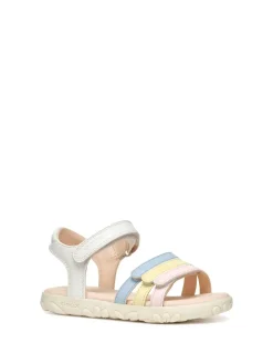 SANDALO RAGAZZA - GEOX BIANCO-MULTI - J458ZD 000BC