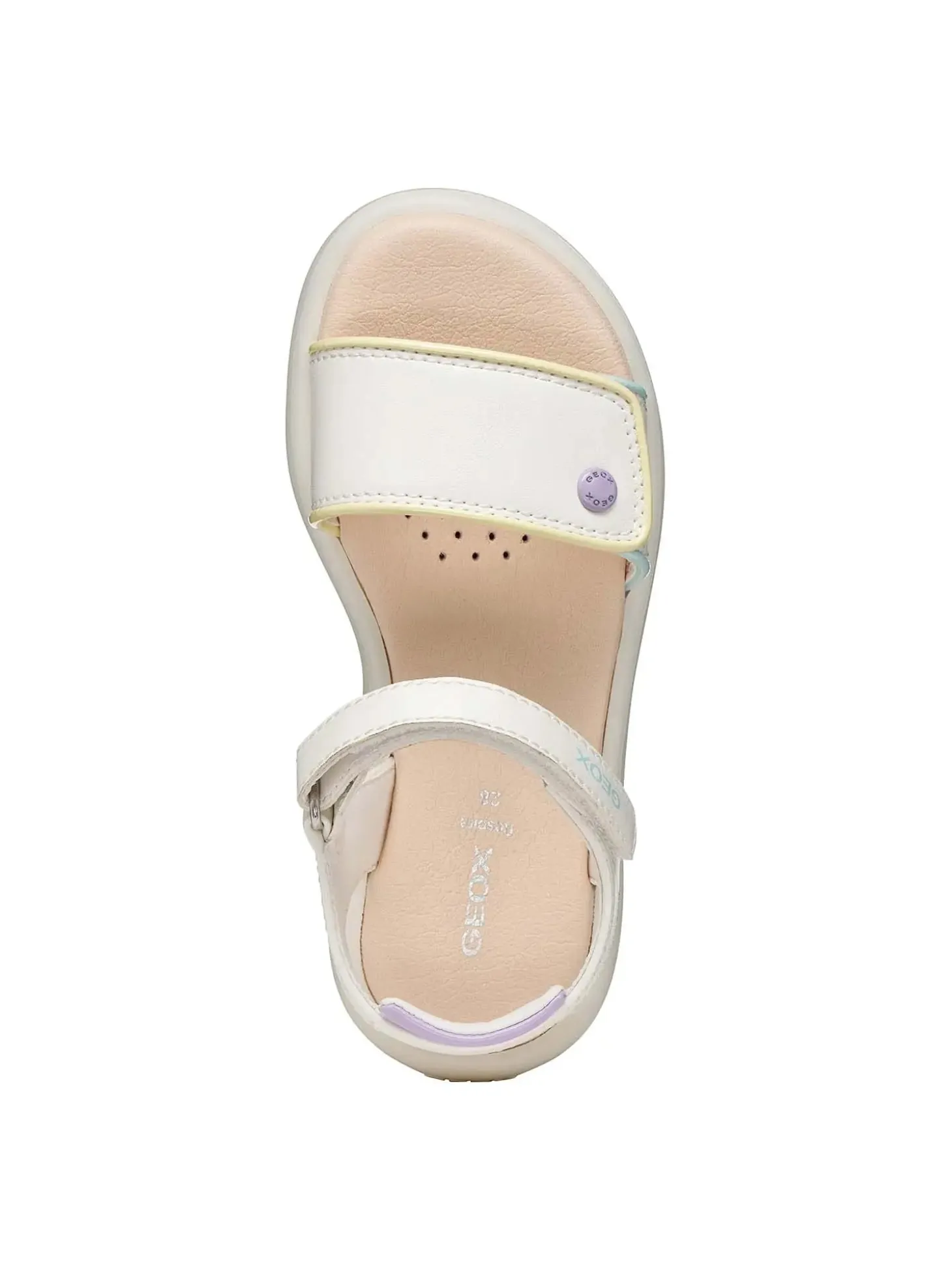 SANDALO RAGAZZA - GEOX BIANCO-MULTI - J65MSC 05402