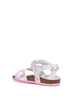 SANDALO RAGAZZA - GEOX BIANCO-ROSA - J158MC 000FC