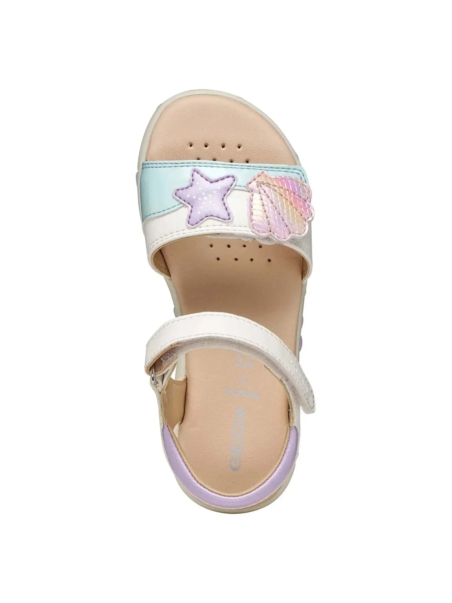 SANDALO RAGAZZA - GEOX BIANCO-ROSA - J658ZB 05402