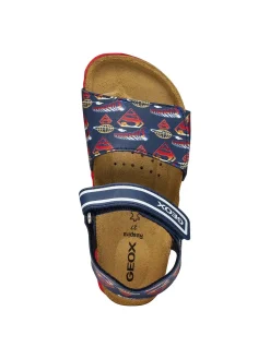 SANDALO RAGAZZO - GEOX NAVY-ROSSO - J658LC 0006A