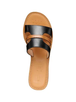 SCALZATO DONNA - GEOX NERO-CAMEL - D65YMP 0001J