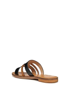 SCALZATO DONNA - GEOX NERO-CAMEL - D65YMP 0001J