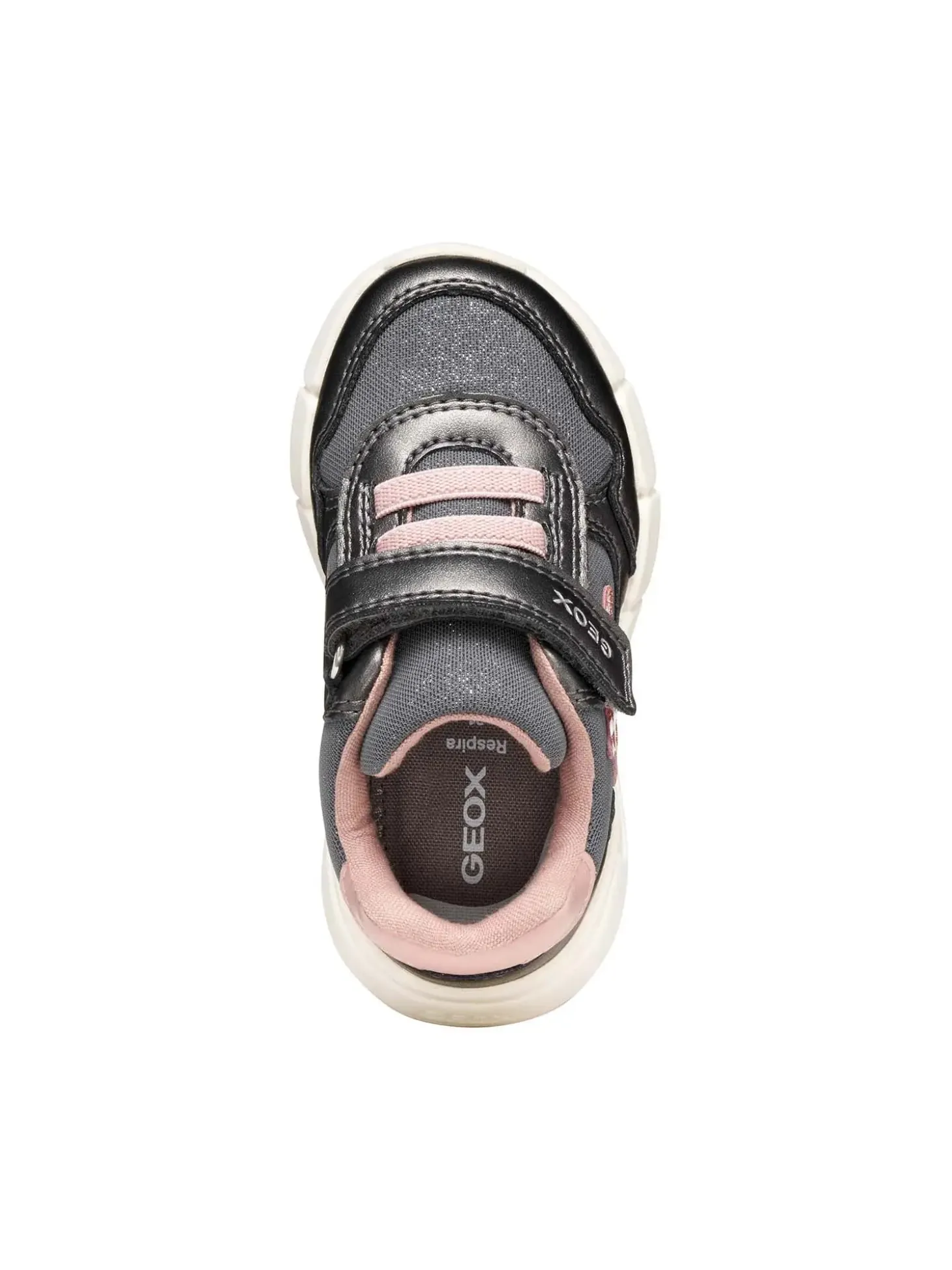 SNEAKERS BAMBINA - GEOX GRIGIO-ROSA - B566NB 0AJAS