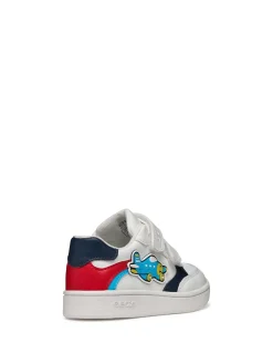 SNEAKERS BAMBINO - GEOX BIANCO-ROSSO - B655LC 000BC