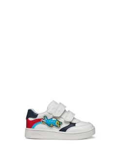 SNEAKERS BAMBINO - GEOX BIANCO-ROSSO - B655LC 000BC