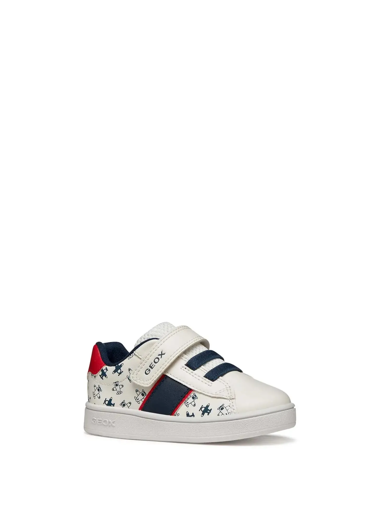 SNEAKERS BAMBINO - GEOX BIANCO-ROSSO - B455LA 000BC