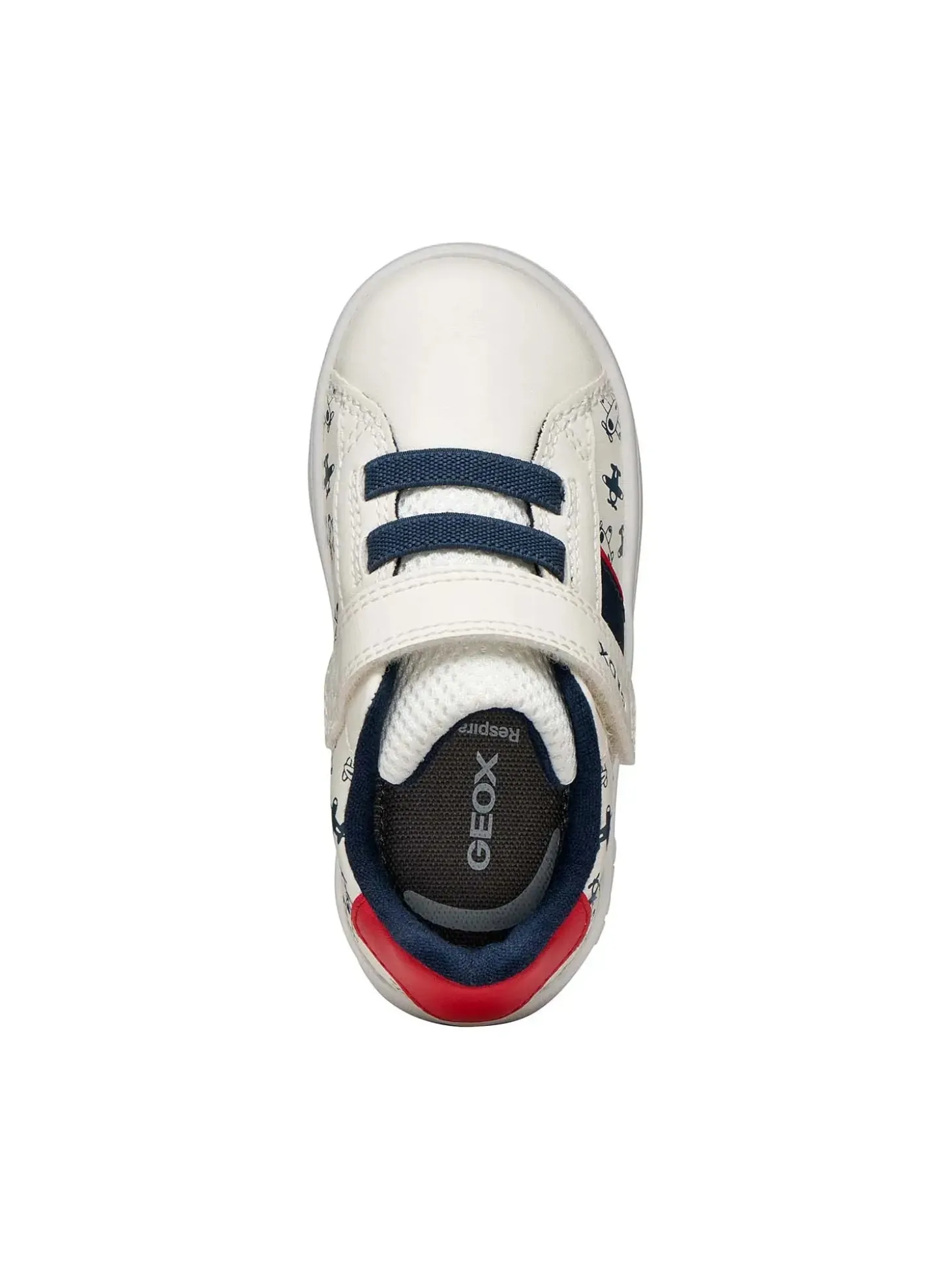 SNEAKERS BAMBINO - GEOX BIANCO-ROSSO - B455LA 000BC