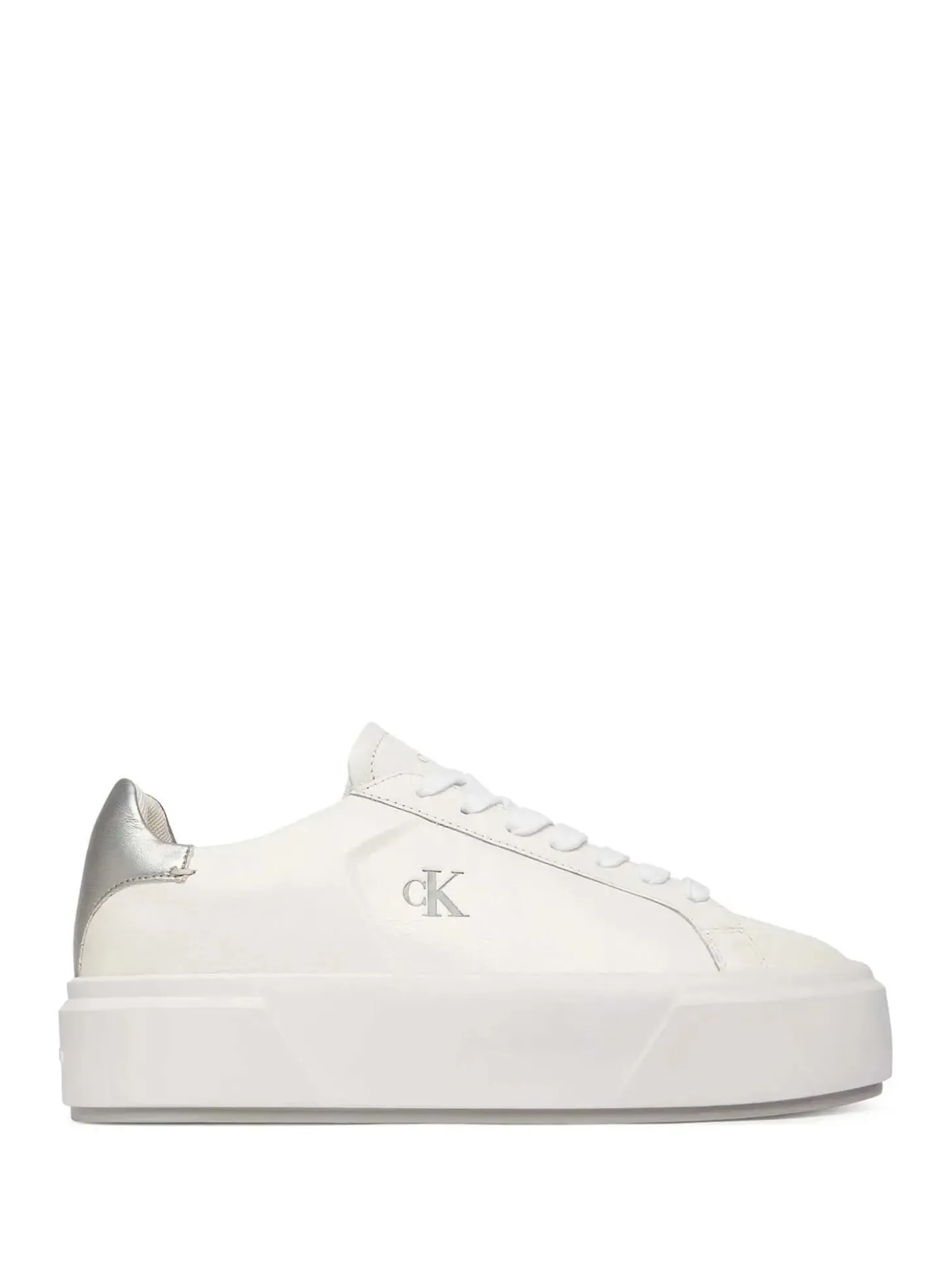 SNEAKERS DONNA - CALVIN KLEIN BIANCO-ARGENTO - YW0YW01929
