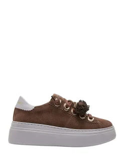 SNEAKERS DONNA - EMANUELLE VEE MARRONE - 462P-100-12-P011