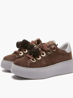 SNEAKERS DONNA - EMANUELLE VEE MARRONE - 462P-100-12-P011