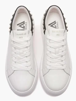 SNEAKERS DONNA - EMANUELLE VEE BIANCO-NERO - 462P-100-10-P003