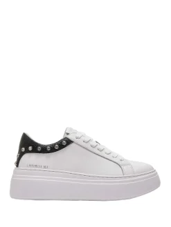 SNEAKERS DONNA - EMANUELLE VEE BIANCO-NERO - 462P-100-10-P003