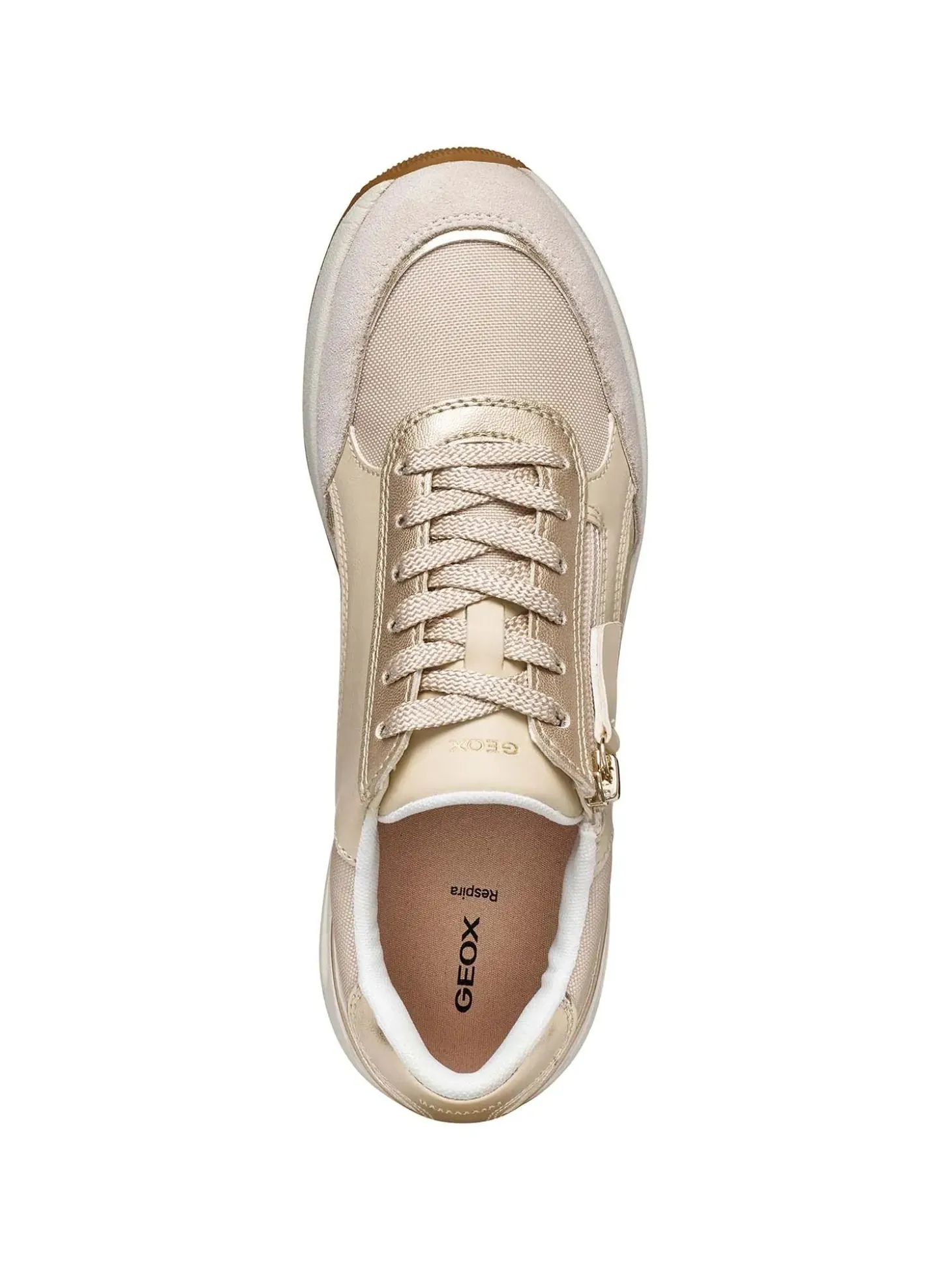 SNEAKERS DONNA - GEOX BEIGE-ORO - D65NQB 054AC