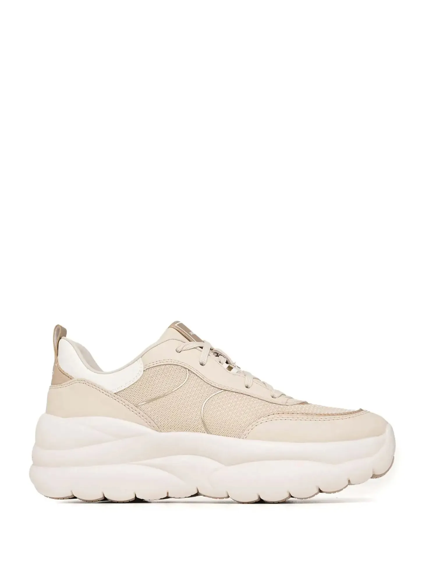 SNEAKERS DONNA - GEOX BEIGE-ORO - D651FB 09BBN