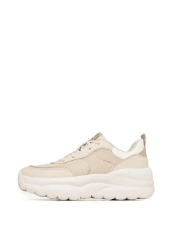 SNEAKERS DONNA - GEOX BEIGE-ORO - D651FB 09BBN