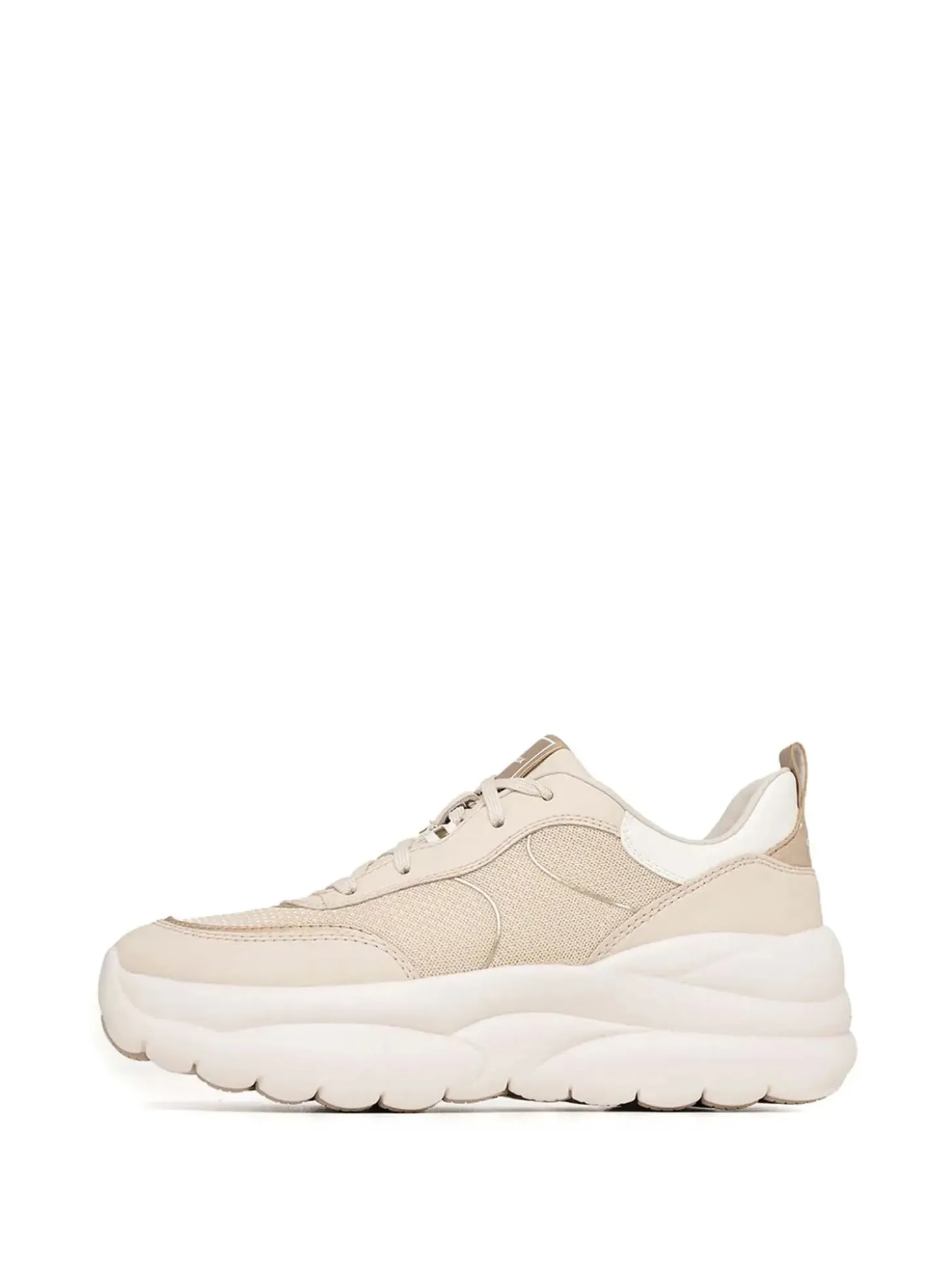 SNEAKERS DONNA - GEOX BEIGE-ORO - D651FB 09BBN