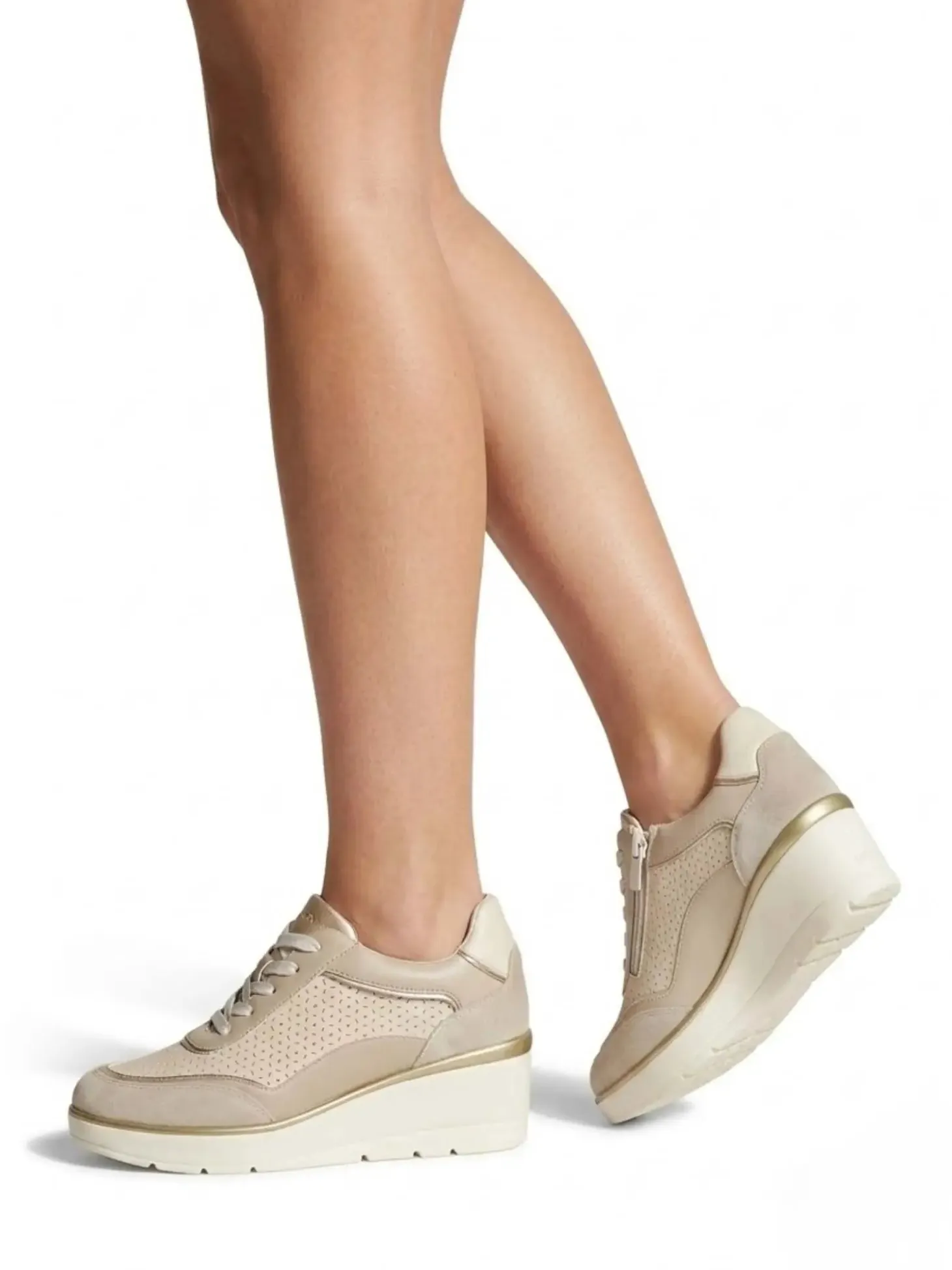 SNEAKERS DONNA - GEOX BEIGE-TAUPE - D55RAB 05422