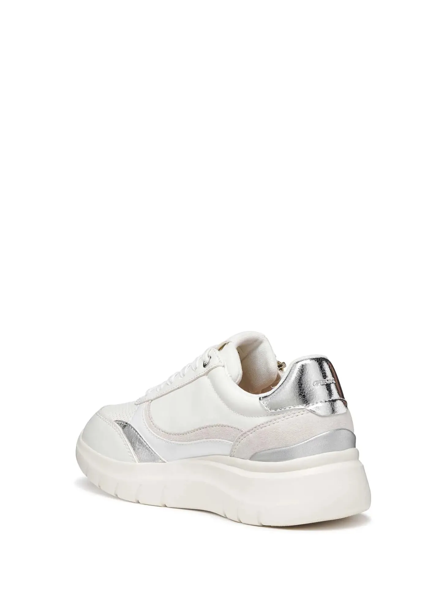 SNEAKERS DONNA - GEOX BIANCO-ARGENTO - D56YNE 0BCBN