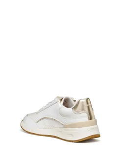 SNEAKERS DONNA - GEOX BIANCO-ORO - D65NQB 05411