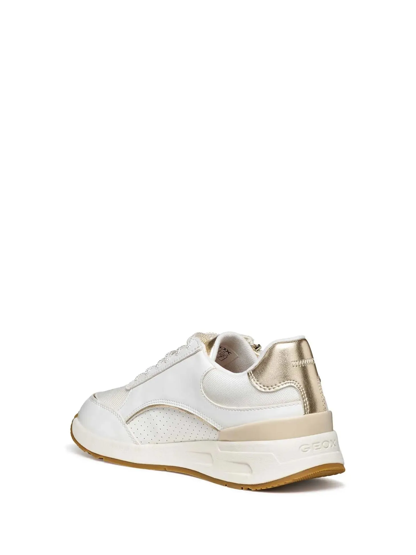 SNEAKERS DONNA - GEOX BIANCO-ORO - D65NQB 05411