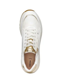 SNEAKERS DONNA - GEOX BIANCO-ORO - D65NQB 05411