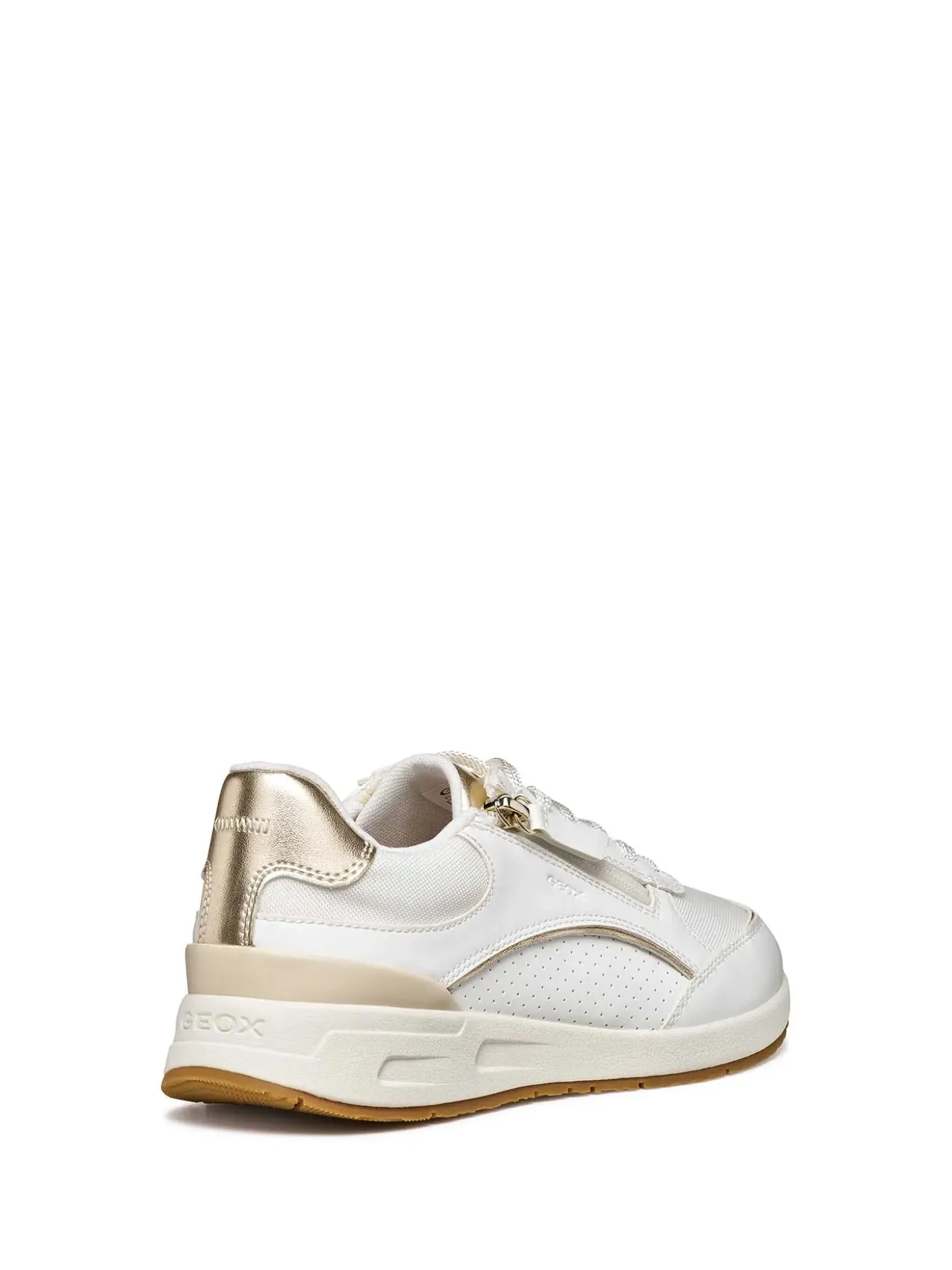 SNEAKERS DONNA - GEOX BIANCO-ORO - D65NQB 05411