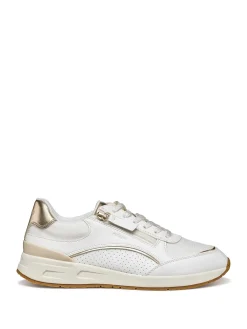 SNEAKERS DONNA - GEOX BIANCO-ORO - D65NQB 05411