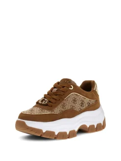 SNEAKERS DONNA - GUESS BEIGE-MARRONE - FLPBT3 FAL12