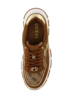 SNEAKERS DONNA - GUESS BEIGE-MARRONE - FLPBT3 FAL12