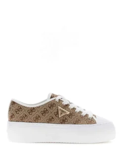 SNEAKERS DONNA - GUESS BEIGE-MARRONE - FLJJZ4 FAL12